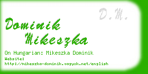 dominik mikeszka business card